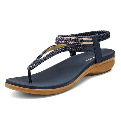 Women Casual Arch Support Elastic Flip Flops