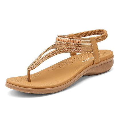 Women Casual Arch Support Elastic Flip Flops