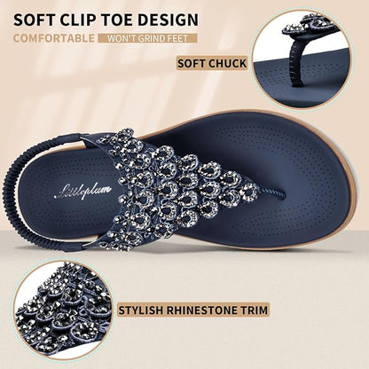 Women Slingback Rhinestone Arch Support Sandals