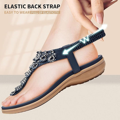 Women Slingback Rhinestone Arch Support Sandals