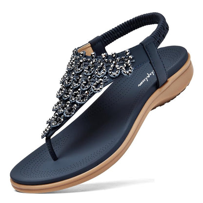 Women Slingback Rhinestone Arch Support Sandals