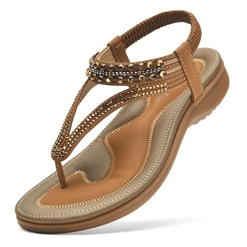 Women Rhinestone Slingback Arch Support Sandals