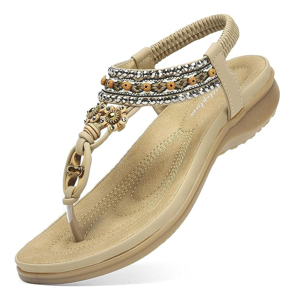 Women Bohemian Arch Support Beach Flip Flops