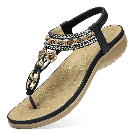 Women Bohemian Arch Support Beach Flip Flops