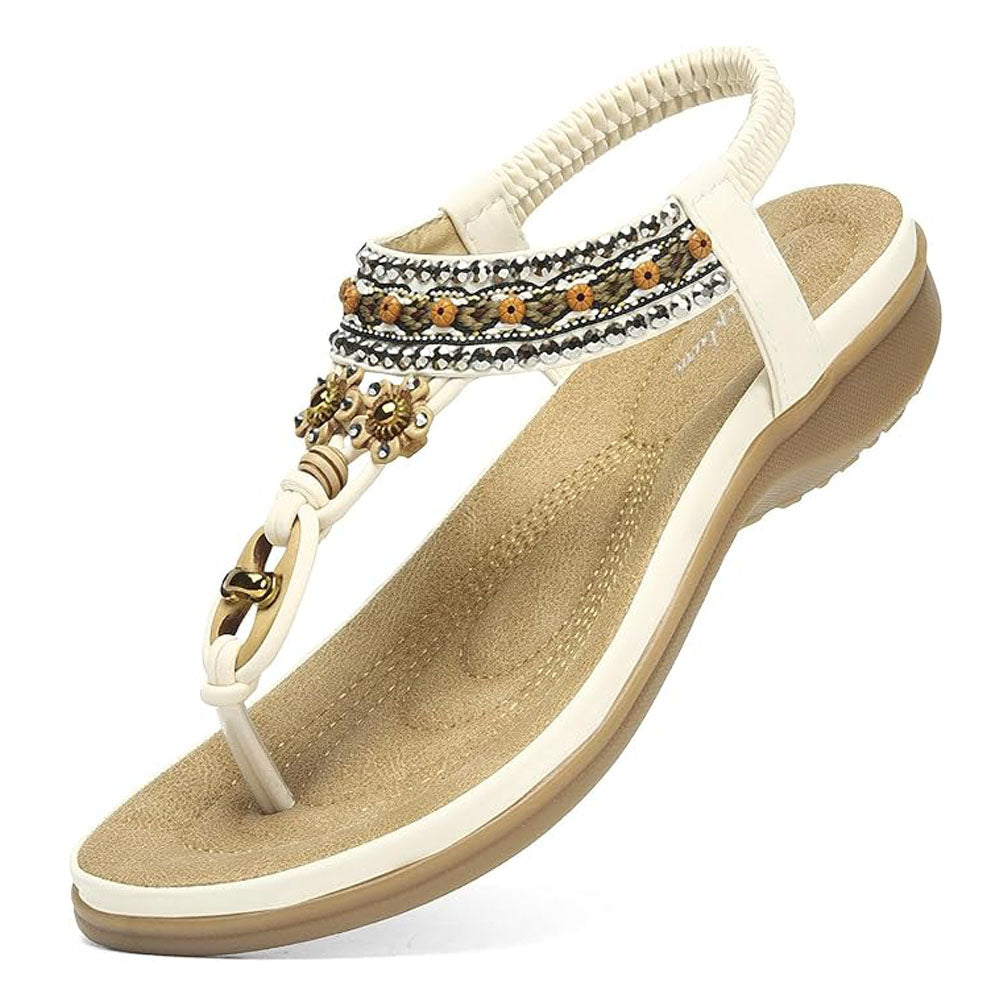 Women Bohemian Arch Support Beach Flip Flops