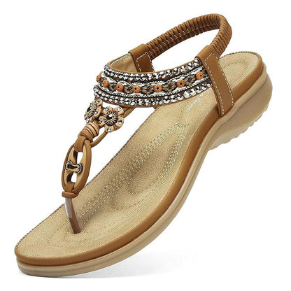 Women Bohemian Arch Support Beach Flip Flops
