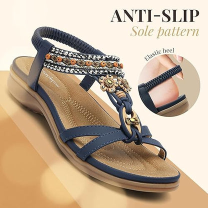 Women Arch Support Bohemian Flip Flop Sandals