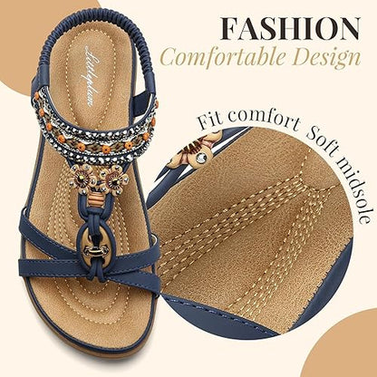 Women Arch Support Bohemian Flip Flop Sandals