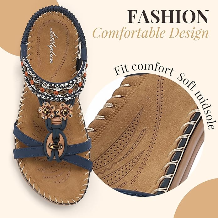 Women Arch Support Bohemian Beach Walking Sandals