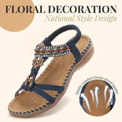 Women Arch Support Bohemian Beach Walking Sandals