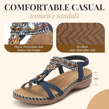 Women Arch Support Bohemian Beach Walking Sandals