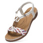 Women Braided Sandals Arch Support Elastic Beach Shoes