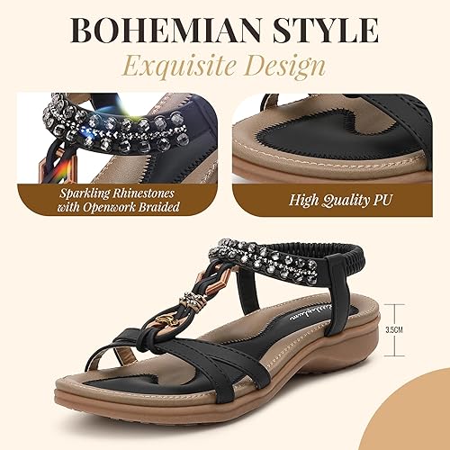 Women Rhinestone Slingback Arch Support Sandals