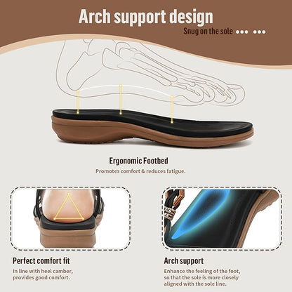 Women Comfort Arch Support Elastic Summer Sandals