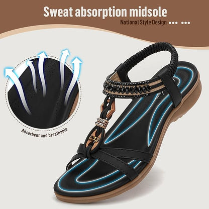 Women Comfort Arch Support Elastic Summer Sandals