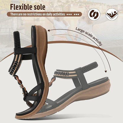 Women Comfort Arch Support Elastic Summer Sandals