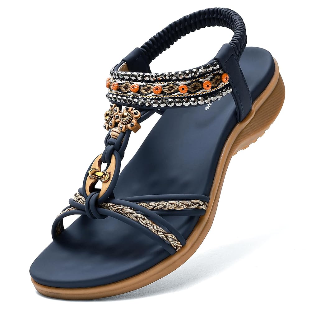 Women Arch Support Bohemian Beach Flip Flops