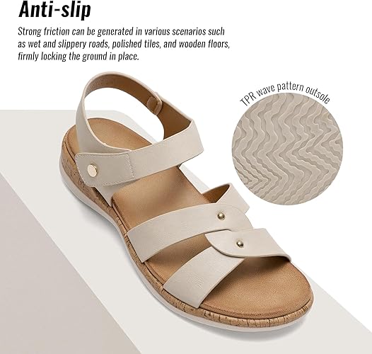 Women Open Toe Arch Support Adjustable Sandals