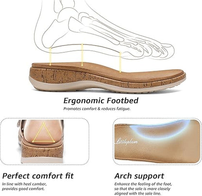 Women Open Toe Arch Support Casual Sandals