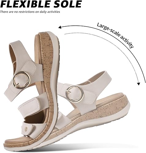 Women Open Toe Arch Support Casual Sandals