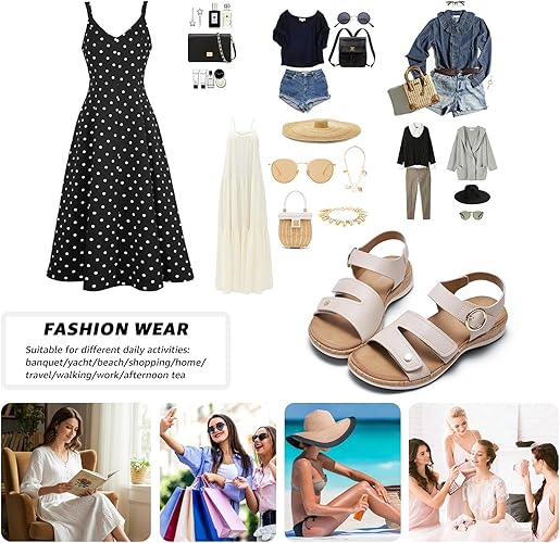 Women Open Toe Arch Support Casual Sandals