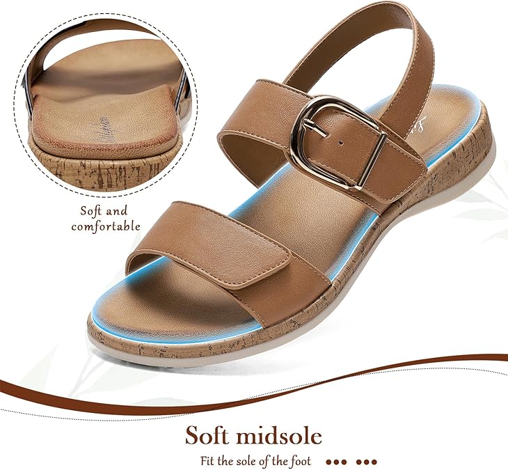 Women Orthotic Arch Support Adjustable Sandals