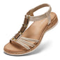 Women Open Toe Arch Support Low Wedge Sandals